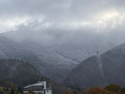 竜王スキーパークの初雪